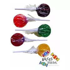 Paleta Artesanal Redonda Chica Chamoy,surt,menta C/50pz