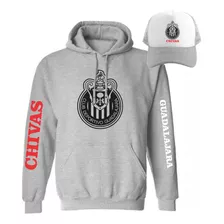 Kit Sudadera Sport + Gorra Mod Chivas Guadalalara Liga Mx