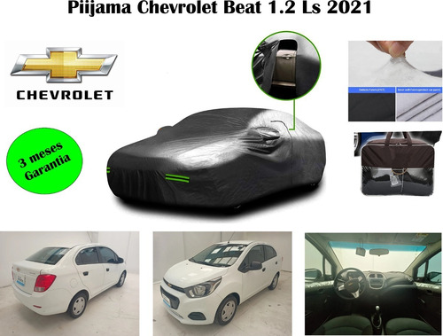 Pijama Para Carro Chevrolet Beat Ls 2021 Con Cremallera  Foto 2