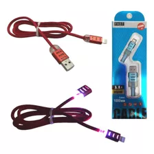 Cabo Carregador P/ iPhone Com 1 Metro Usb 2.0 Led Luminoso