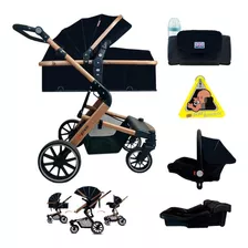 Coche De Bebe 4 En 1 Ukpram Color Cobre - Negro