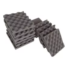 25 Paneles Acusticos - Esponja Acustica 20x20x3 Gris Claro 