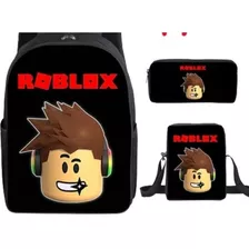 Kit Mochila Estojo E Lancheira Roblox