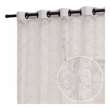 Cortina Serena 3 00x2 50 Em Renda Oriental Par Varão Simples