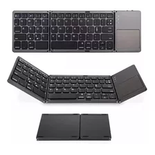 Teclado Inalámbrico Con Bluetooth Triple Plegable, Color Neg