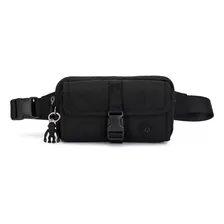 Kipling Bolsa Waist Pack Izzet Chica Nueva 100% Original Acabado De Los Herrajes Niquel Color Black Color De La Correa De Hombro Negra Diseño De La Tela Color Solido