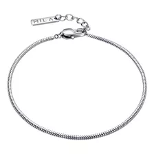 Pulsera De Cadena Cuadrada Para Hombres Y Mujeres L Acero In