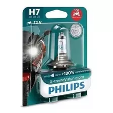 Lâmpada Philips Farol Moto H7 X-treme Vision 55w +130% Luz