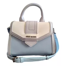 Bolsa Steve Madden Original Dr127035 Blanco Celeste Casual 