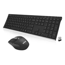 Arteck 2.4g Combo Teclado Y Mouse Inalámbricos Teclado Y Con