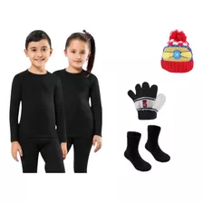 Conjunto Inverno Infantil Peluciado Térmico Neve Kit