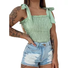 Cropped Blusa Feminina Ciganinha Papilloo