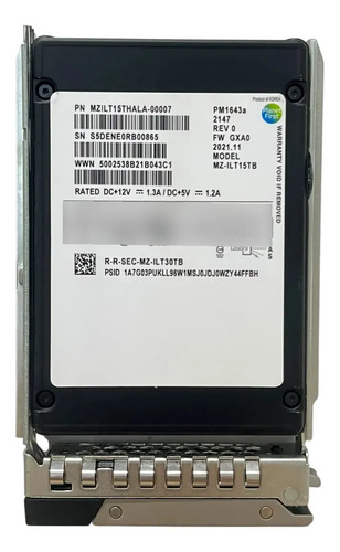 Ssd Samsung 15.36tb Pm1643a 2,5 Sas 12gbps Mz-ilt15tb Prateado
