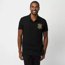 Camisa Masculina Corinthians Polo Sccp Gold