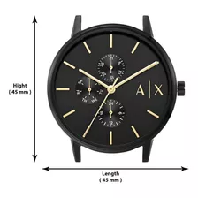 Reloj Armani Exchange Caballero Cayde Color De La Correa Negro