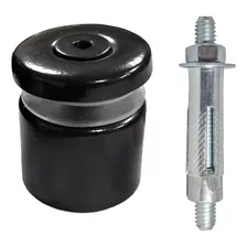 Boton Prolongador Preto P/ Guarda Corpo Inox No Vidro 