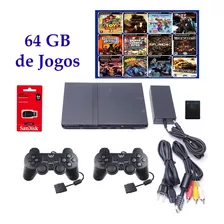 Playstation 2 Ps2 Completo 2 Controle 50 Jogos