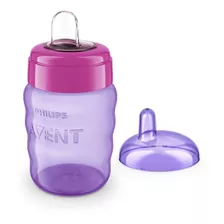 Vaso Para Bebés Antiderrame Philips Avent Easy Sip Scf553 Color Rosa/violeta De 260ml
