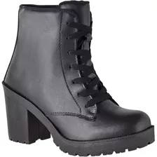 Coturno Bota Feminina Tratorada Crshoes Oferta Fosco 1700