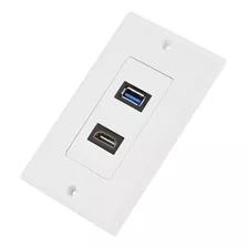 Conector De Audio Y Vídeo, Enchufe De Pared Hdmi Usb, Panel