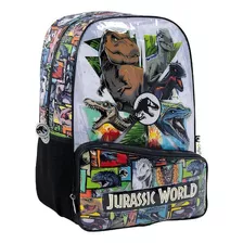 Mochila Escolar Espalda 18 Jurassic World Bolsillos Wabro