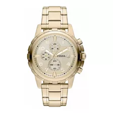 Reloj Fossil Dean Chrono Dorado Fs4867 De Caballero Original