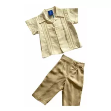 Traje De Lino, Guayabera Y Pantalón Para Niño.