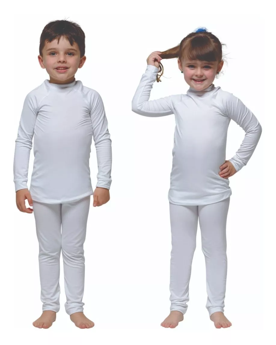 Conjunto Camisa Térmica + Calça Térmica Para Frio Infantil