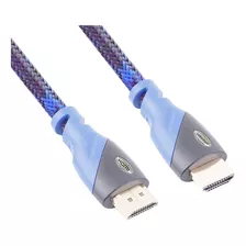 Cable Hdmi Radioshack 2.0 Braided M-m 32 Ft Negro Y Azul