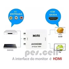 Conversor Áudio E Vídeo Rca Para Hdmi Av2hdmi Barato