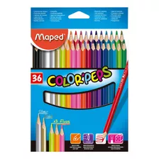 Estuche 36 Lápices De Colores Largos Maped