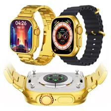 Relógio Digital Masculino Dourado Smartwatch Ultra + Brinde