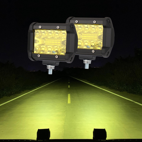 Par Faros 4''led Auxiliares 60w Triple-fila Jeep Rzr Suv 4x4 Foto 8