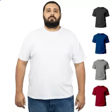 Kit 5 Camisetas Básica Masculina Plus Size Big Dry Fria Lisa