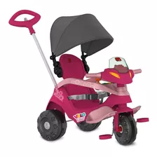 Triciclo Velobaby Reclinável C/ Capota Rosa Bandeirante