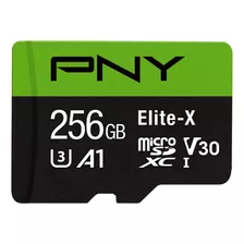 Tarjeta De Memoria Pny Elite-x Microsdxc Uhs-i De 256 Gb - 1