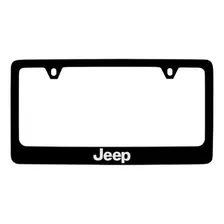 Portaplacas Jeep Wordmark (2 Holes/brass, Black)