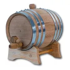 Barril De Madera Para Tequila 3 Lts. Aro Galvanizado