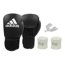 Kit Boxeo adidas Guantes Venda Bucal Combo Entrenamiento Box