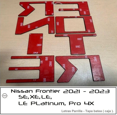 Letras Logotipo Nissan Frontier V6 2022 - 2023 Tapa Batea Foto 8