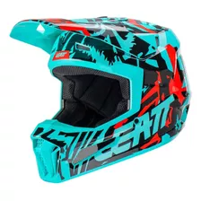 Capacete Cross Leatt Moto 3.5 Acqua Preto Moto Promoção