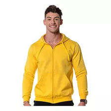 Blusa Moletom Masculino Ziper Agasalho Forrado Com Capuz