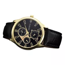 Reloj Correa Negra Ropa De Vestir Hombre - Geneva