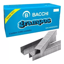 Grampo P/ Grampeador 23/6 Galvanizado 5 Mil Unid. - Bacchi