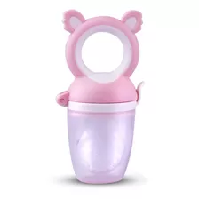 Porta Frutinhas Em Silicone Babydeas ® Rosa Livre De Bpa