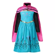 Vestido Frozen De Anna Elsa Para Niñas Para Cosplay Reina