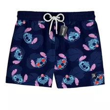 Short Praia Masculino Lilo Stitch Apaixonado Mauricinho 0166