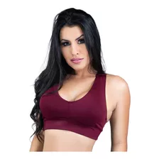 Top Nadador Feminino Suplex Liso Fitness Academia Fit