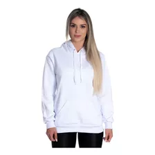 Moletom Liso Feminino Blusa De Frio Canguru Preto