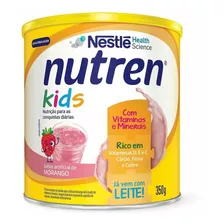Fórmula Infantil Em Pó Nestlé Nutren Kids Sabor Morango En Lata X 3 Unidades De 350g - 4 A 6 Anos